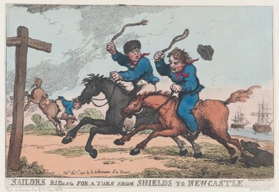 Sailors Riding For A Turn From Shields to Newcastle by Thomas Rowlandson