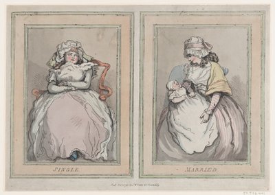 Single and Married, December 1, 1791 by Thomas Rowlandson