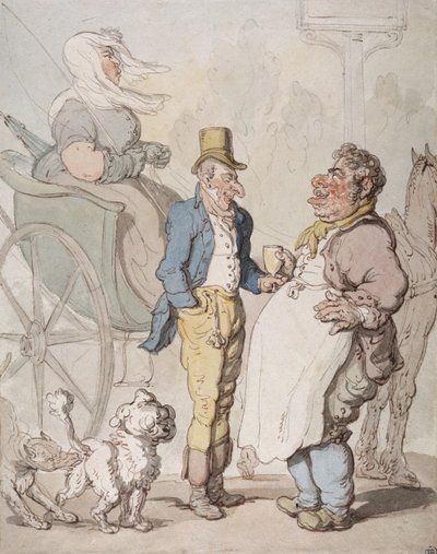 Slender Billy, Travellers Taking Refreshment by Thomas Rowlandson