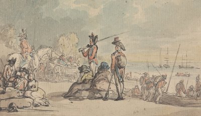 Soldiers Embarking by Thomas Rowlandson