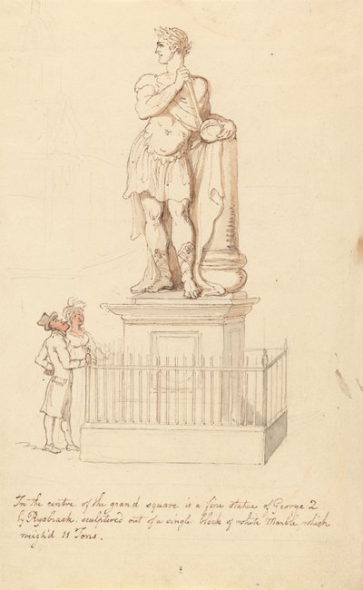 Statue of George II, Greenwich by Thomas Rowlandson