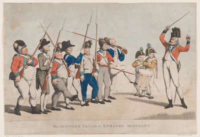 The Awkward Squad or Enraged Sergeant by Thomas Rowlandson