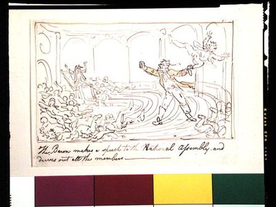 The Baron Makes a Speech to the National Assembly and Drives out all the Members by Thomas Rowlandson