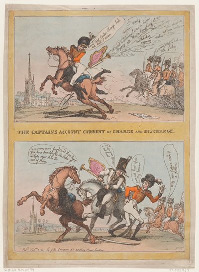 The Captains Account Current of Charge and Discharge, February 3, 1807 by Thomas Rowlandson