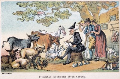 The Doctor draws farm animals from nature - in 