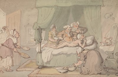 The Doctor is so Severely Bruised that Cupping is Judged Necessary by Thomas Rowlandson