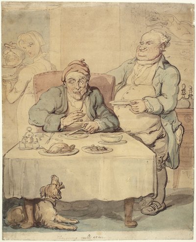 The Epicure; Charming Well Again by Thomas Rowlandson
