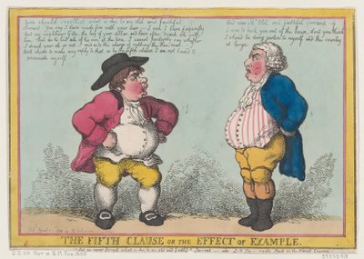 The Fifth Clause, or the Effect of Example, April 23, 1805 by Thomas Rowlandson