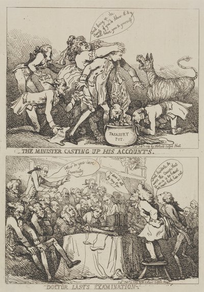 The Minister Casting Up His Accounts by Thomas Rowlandson
