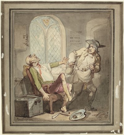 The Murder and Robbery of the Miser by Thomas Rowlandson