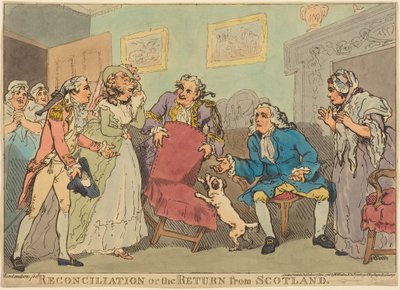 The Reconciliation, or The Return from Scotland by Thomas Rowlandson