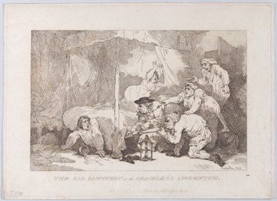 The Sad Discovery of the Graceless Apprentice by Thomas Rowlandson