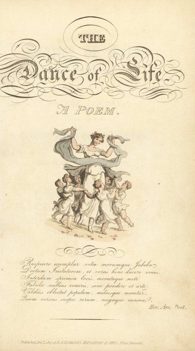 Title Page with Calligraphic Title and Vignette by Thomas Rowlandson