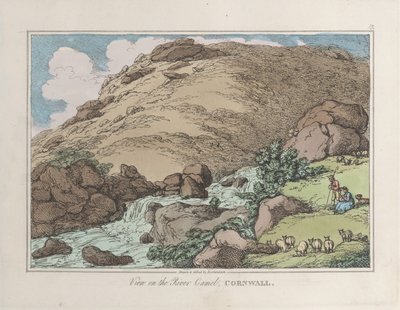 View on the River Camel, Cornwall by Thomas Rowlandson