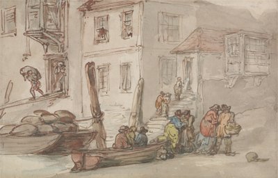Wapping Old Stairs by Thomas Rowlandson