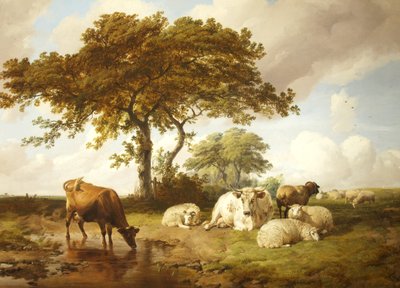 Repose in the Meadows by Thomas Sidney Cooper