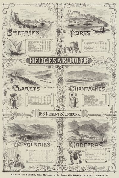 Advertisement, Hedges and Butler by Thomas Sulman