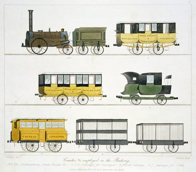 Coaches Employed on the Railway, Plate 7 from 