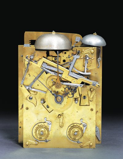 (Detail) of a James II Mounted Striking Bracket Clock with Pull Quarter Repeat, No. 166 by Thomas Tompion