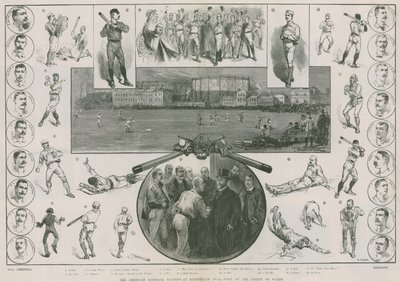 The American Baseball Players at Kennington Oval - Visit of the Prince of Wales by Thomas Walter Wilson