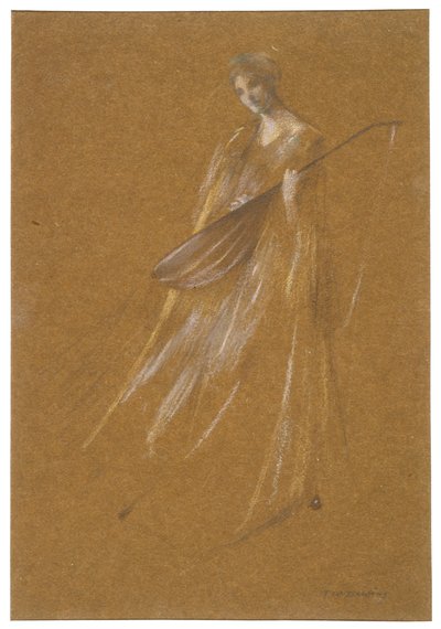 Lady with a Lute by Thomas Wilmer Dewing