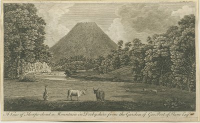 Dovedale - Thorpe Cloud (engraving) by Thomas of Derby (after) Smith