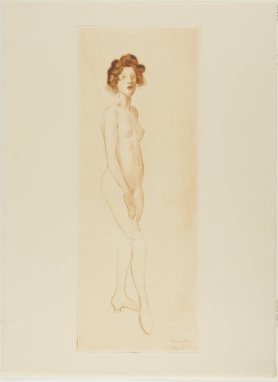 Model Standing by Théophile Alexandre Pierre Steinlen
