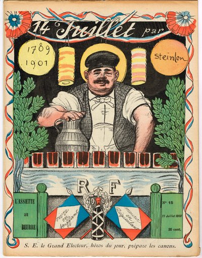 Cover of "The Butter Plate", Satirical in Colors by Théophile Alexandre Steinlen