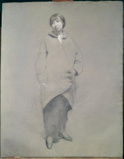 Young Woman in Coat by Théophile Alexandre Steinlen