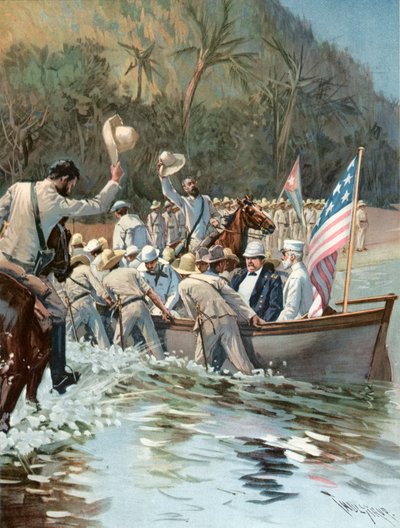 General Shafter and Admiral Sampson Landing on the Beach at Aserradero by Thure de Thulstrup