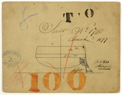 Design for Salt Dish No. 1700 by Tiffany and Company
