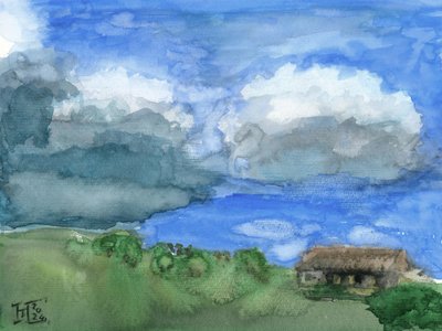 House Under Storm Clouds by Tim Hoinkis
