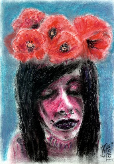 Red Poppies Dreamer by Tim Hoinkis