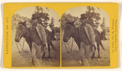Fred. W. Loring, in His Campaign Costume, with His Mule "Evil Merodach." Taken About 40 Hours Before He Was Brutally Murdered by Timothy H. O