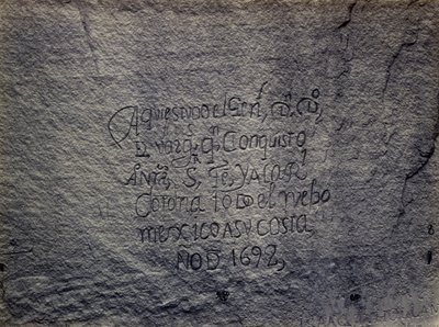 Historic Spanish Record of the Conquest, South Side of Inscription Rock, New Mexico by Timothy H. O