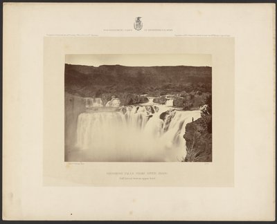 Shoshone Falls, Snake River, Idaho, Full Lateral View on Upper Level by Timothy H. OSullivan