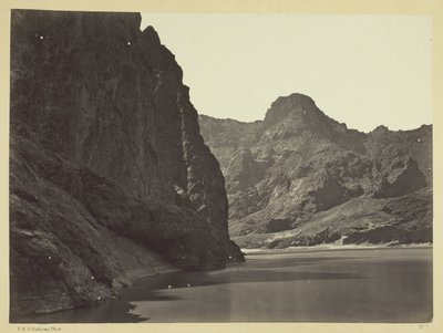 Black Canyon, Colorado River, looking below near Camp 7. Explorations in Nevada and Arizona, Expedition of 1871. Lieut. Geo. M. Wheeler, Commanding. by Timothy O
