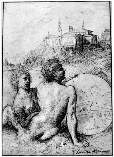 Landscape with Satyrs by Tiziano Vecelli