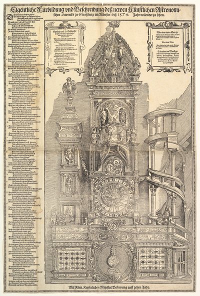 Astronomical Clock in the Cathedral in Strasbourg, 1574 by Tobias Stimmer