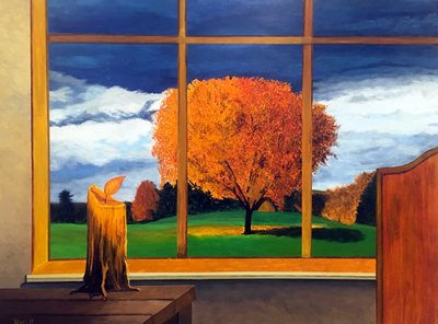 Autumn Window Serenity by Tom Blood