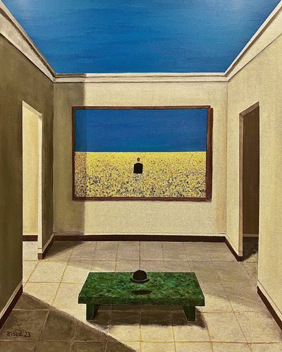 Surreal Room with Painting by Tom Blood