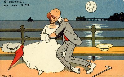 Spooning on the Pier by Tom Browne