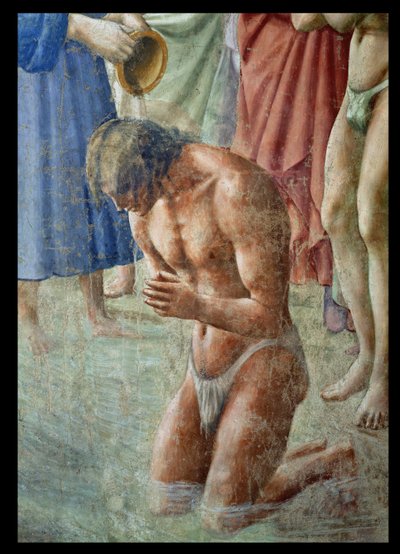 St. Peter Baptising the Neophytes (detail) by Tommaso Masaccio