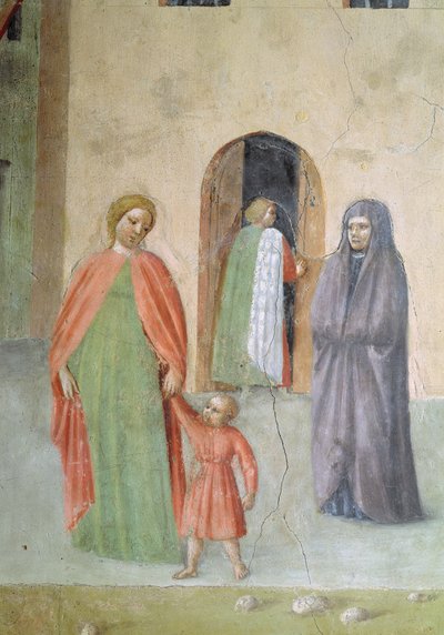 St. Peter Healing a Cripple and the Raising of Tabitha (detail) by Tommaso Masolino da Panicale