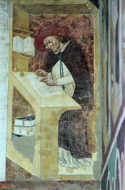 Hugues de Provence at His Desk, from the Cycle of "Forty Illustrious Members of the Dominican Order" in the Chapterhouse by Tommaso da Modena