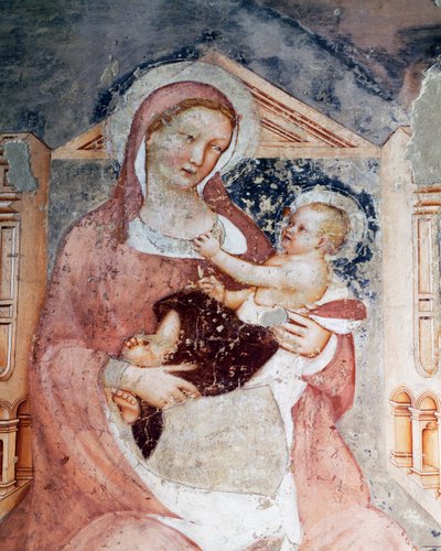Madonna and Child (detail) by Tommaso da Modena