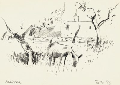 Grazing Goat Sketch by Tore Bahnson