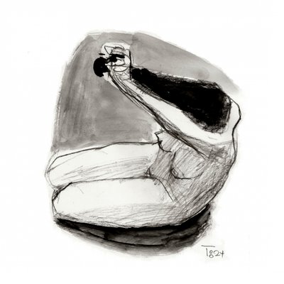 Introspective Figure Drawing by Tore Bahnson