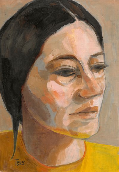 Pensive Woman Portrait by Tore Bahnson