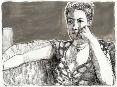 Pensive Woman Portrait by Tore Bahnson